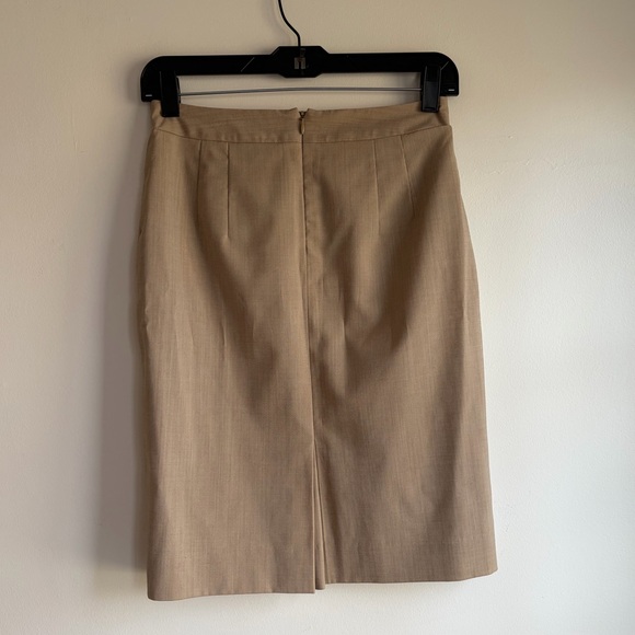 Banana Republic Tan Wool Blend Pencil Skirt Size 0 - Picture 3 of 6